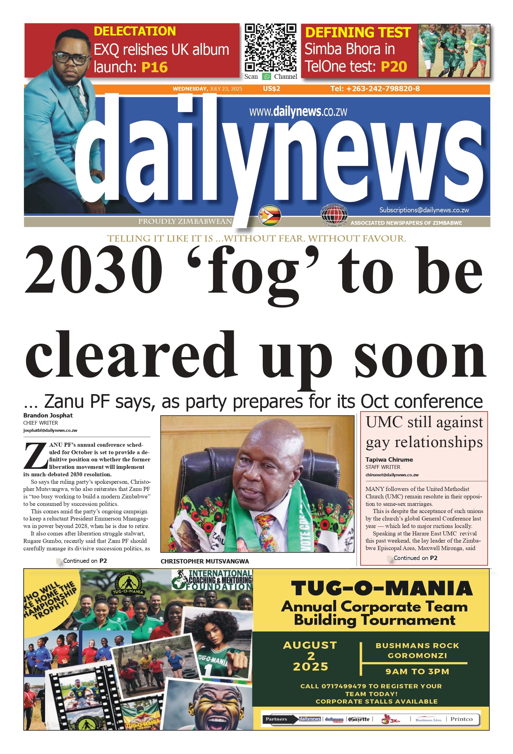 Wednesday 23 July 2025